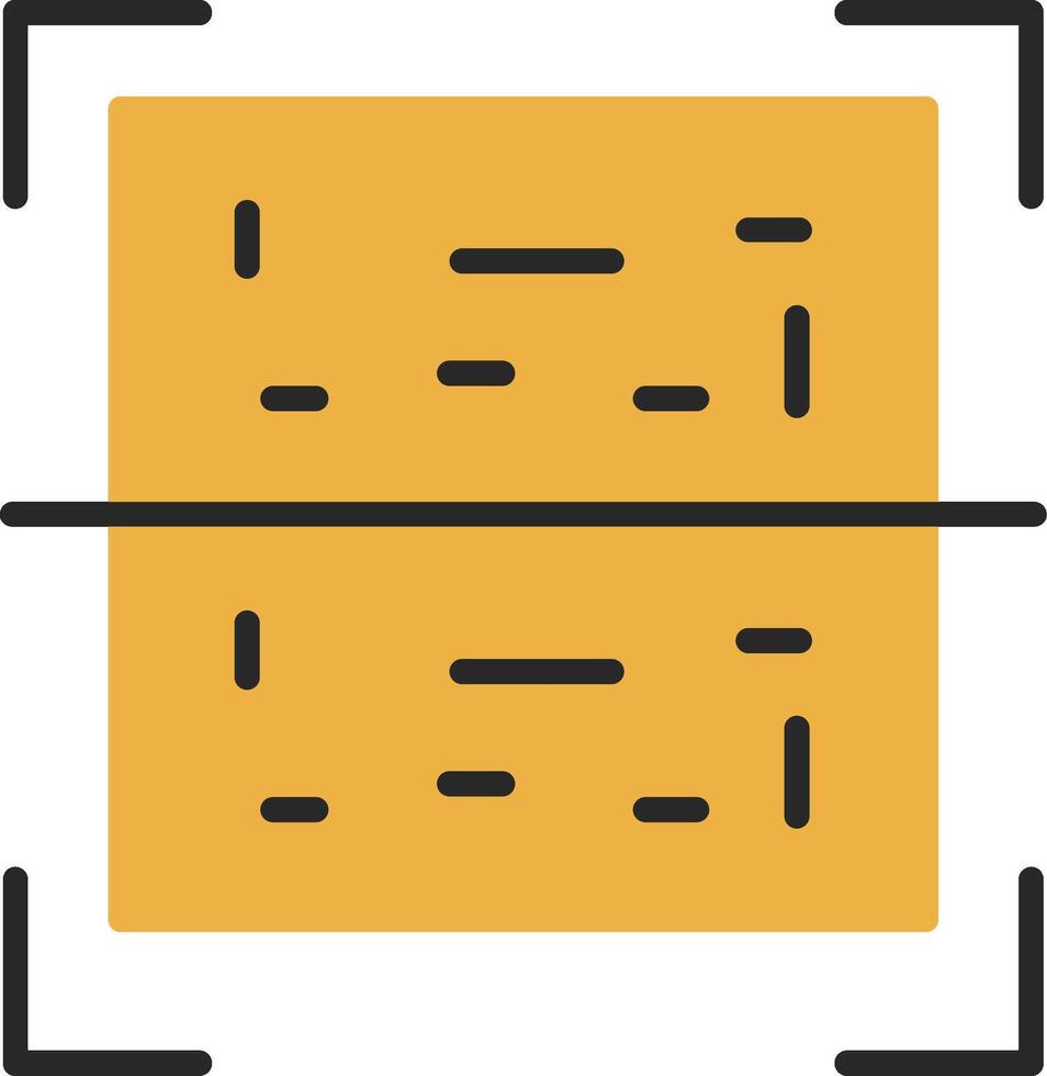 Qr Code Skined Filled Icon vector