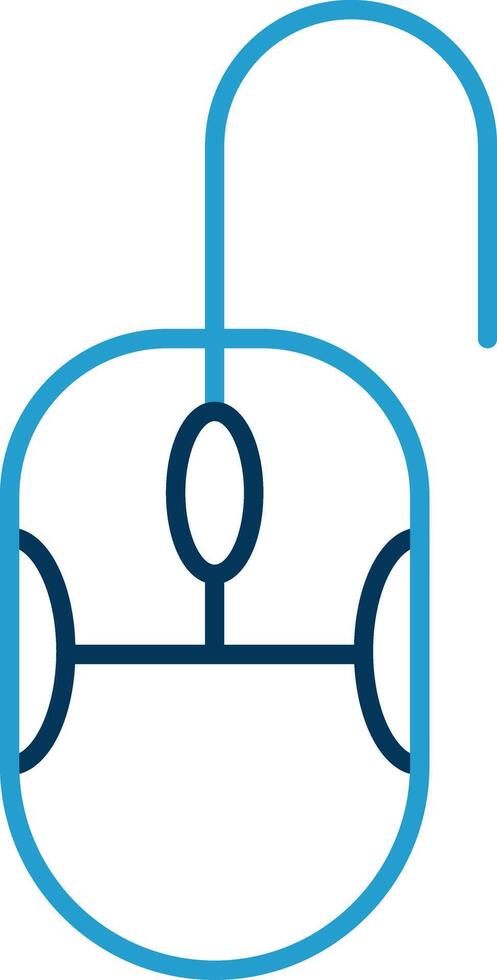 Mouse Line Blue Two Color Icon vector