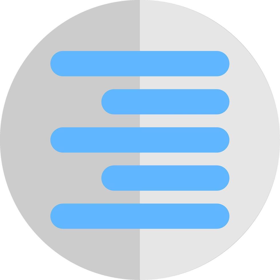 Horizontal Right Align Flat Scale Icon vector