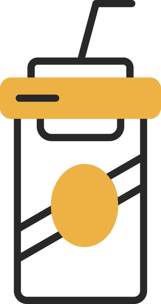 Soft drink Skined Filled Icon vector