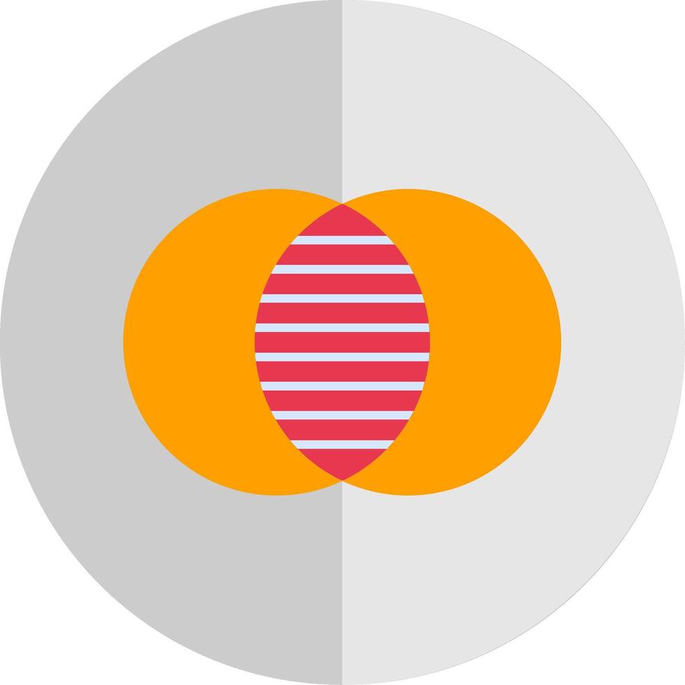 Overlap Flat Scale Icon vector