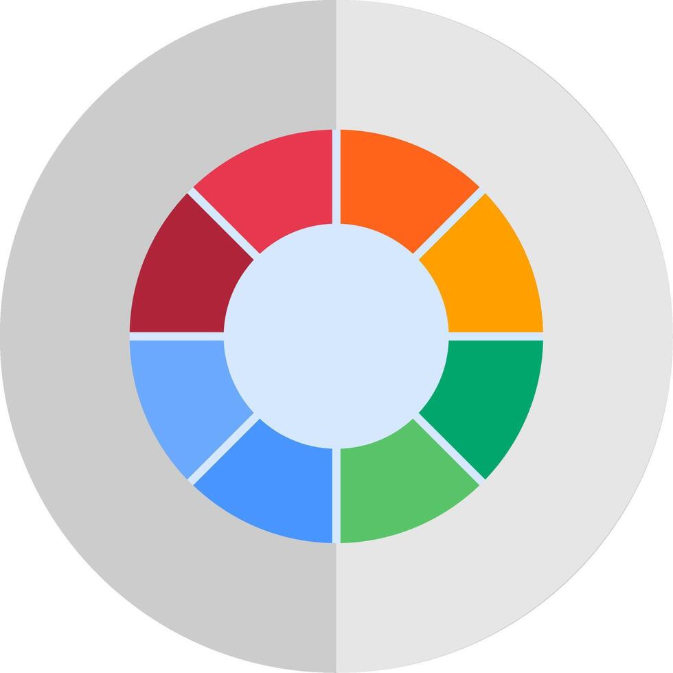 Color Wheel Flat Scale Icon vector