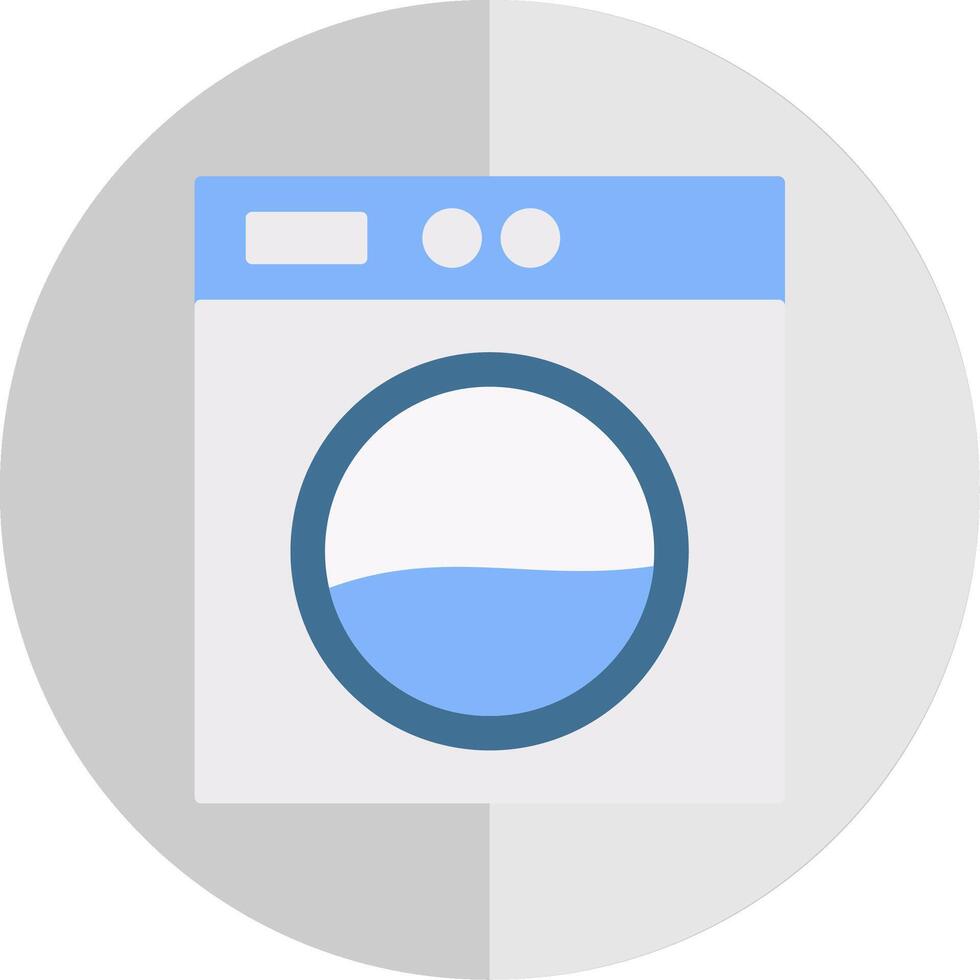 Laundry Machine Flat Scale Icon vector