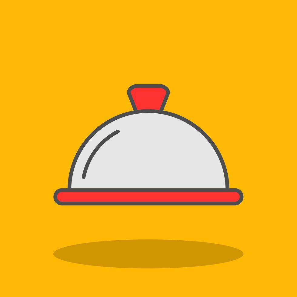 Dishes Filled Shadow Icon vector