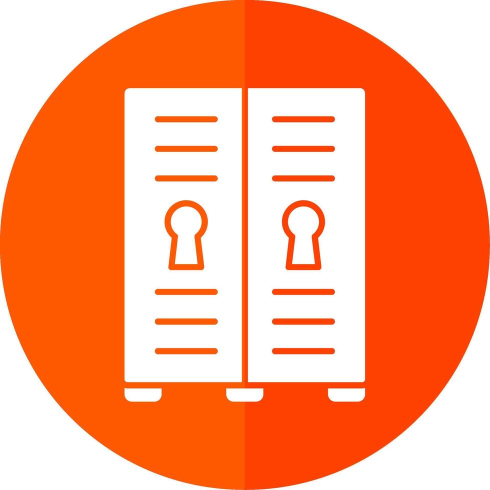 Lockers Glyph Red Circle Icon vector
