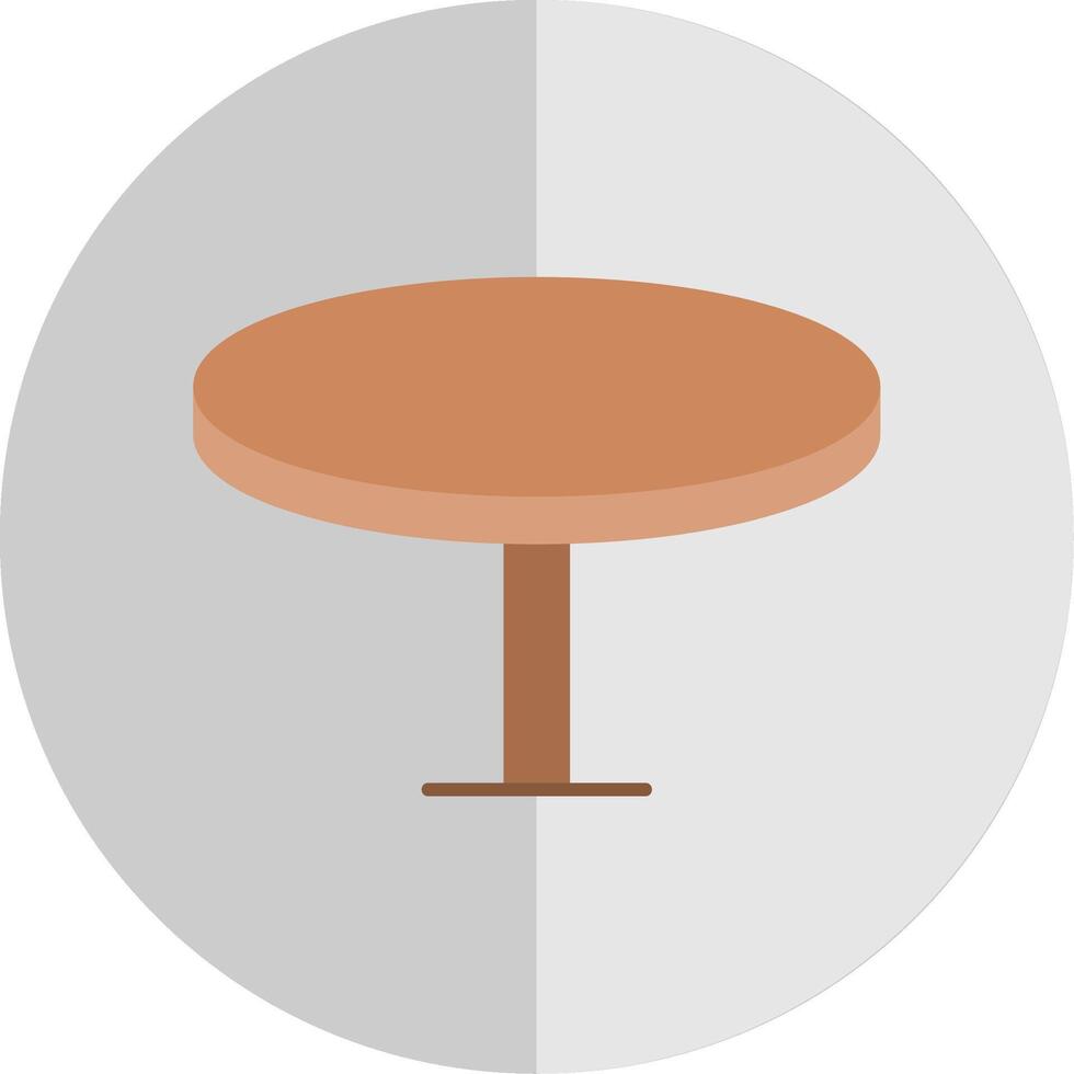 redondo mesa plano escala icono vector