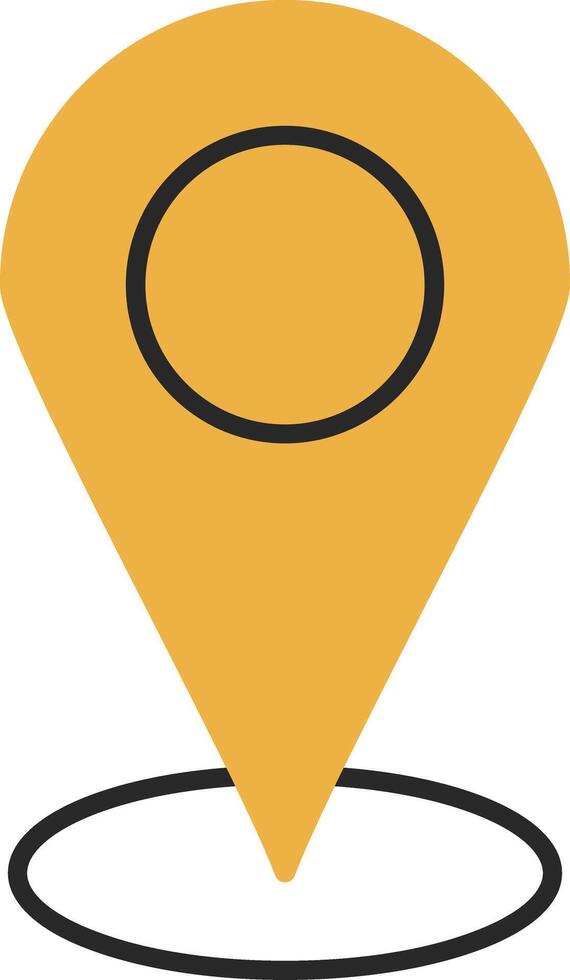 Starred Location Skined Filled Icon vector