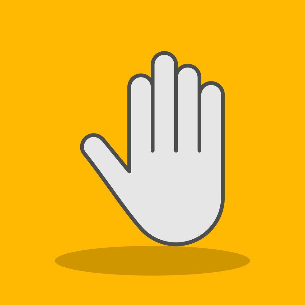 Hand Filled Shadow Icon vector