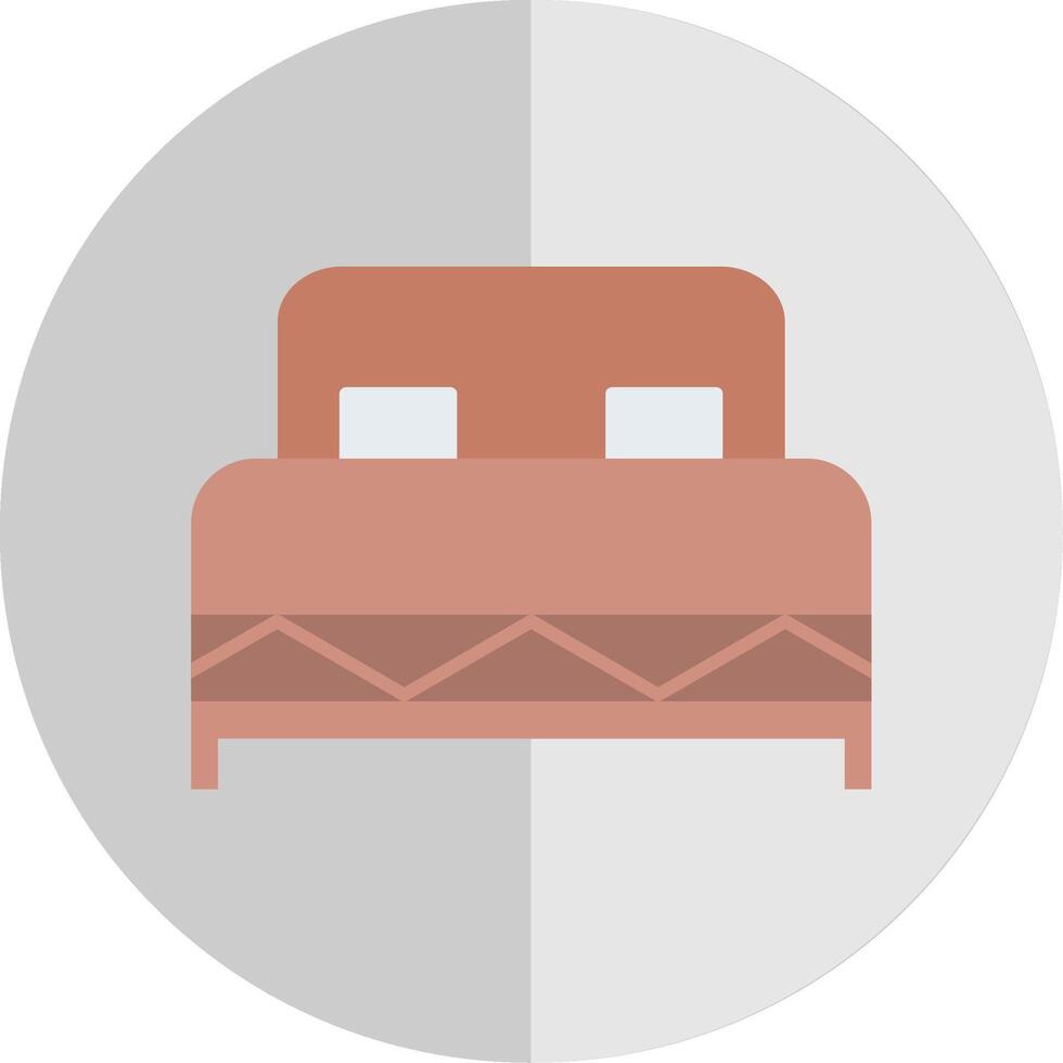 Double Bed Flat Scale Icon vector