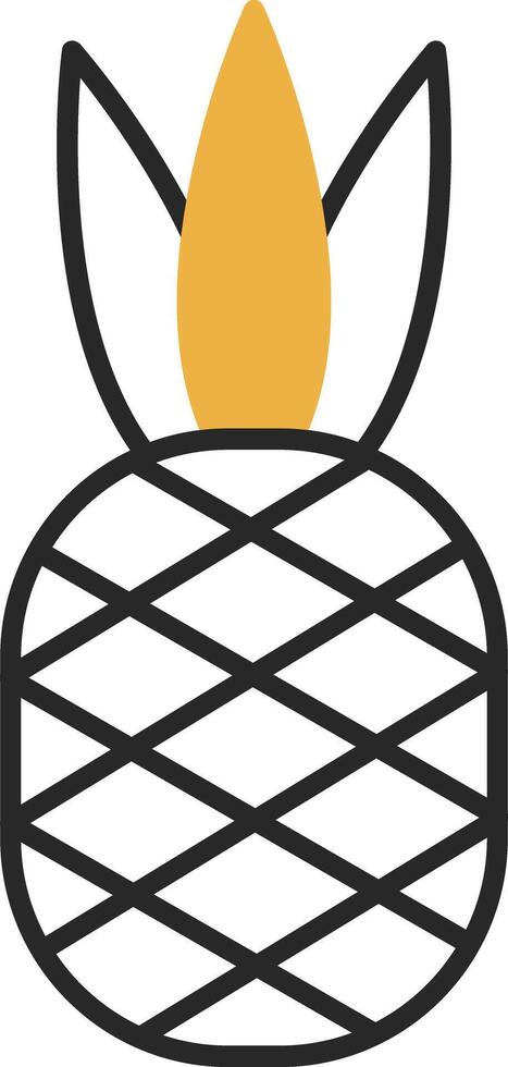 Pineapple Skined Filled Icon vector