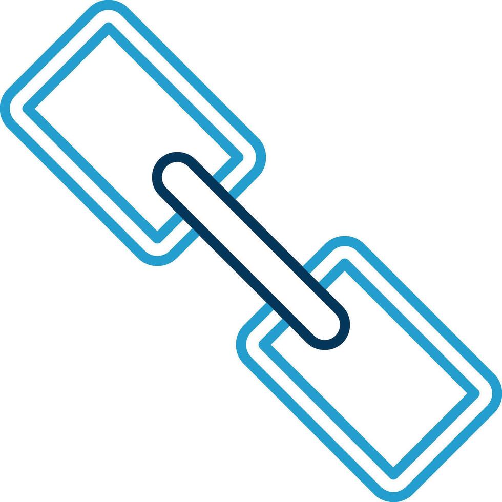 Link Line Blue Two Color Icon vector