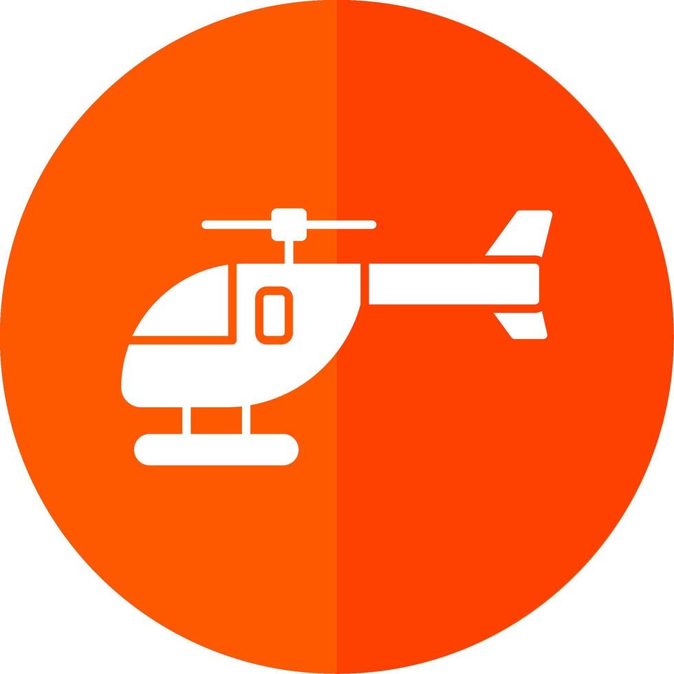 Helicopter Glyph Red Circle Icon vector