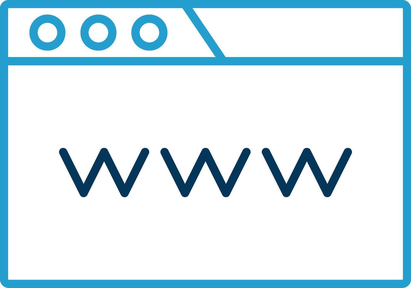 Www Line Blue Two Color Icon vector