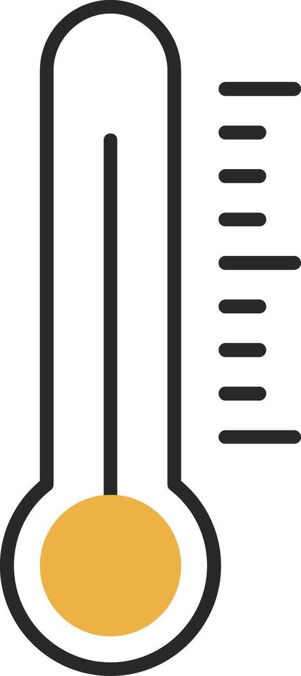 Thermometer Skined Filled Icon vector