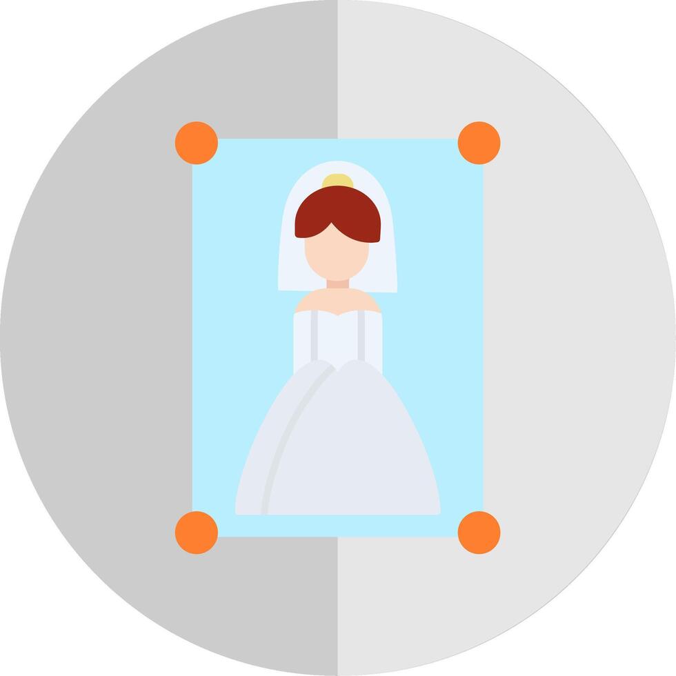 Wedding Photography Flat Scale Icon vector