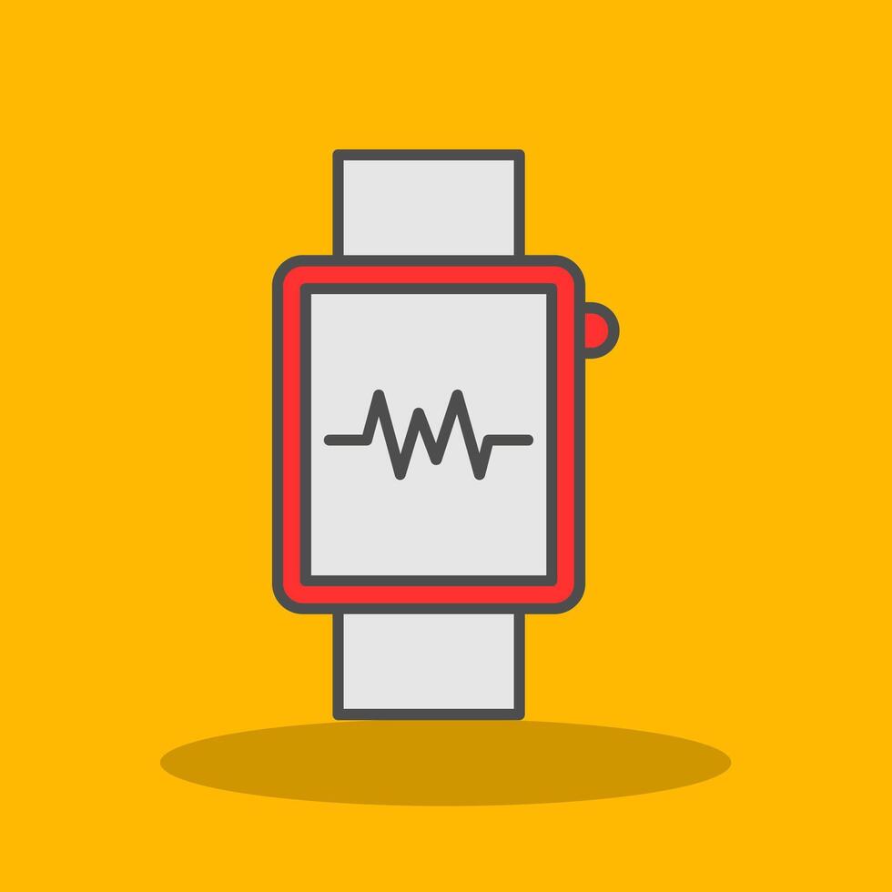 Smartwatch Filled Shadow Icon vector