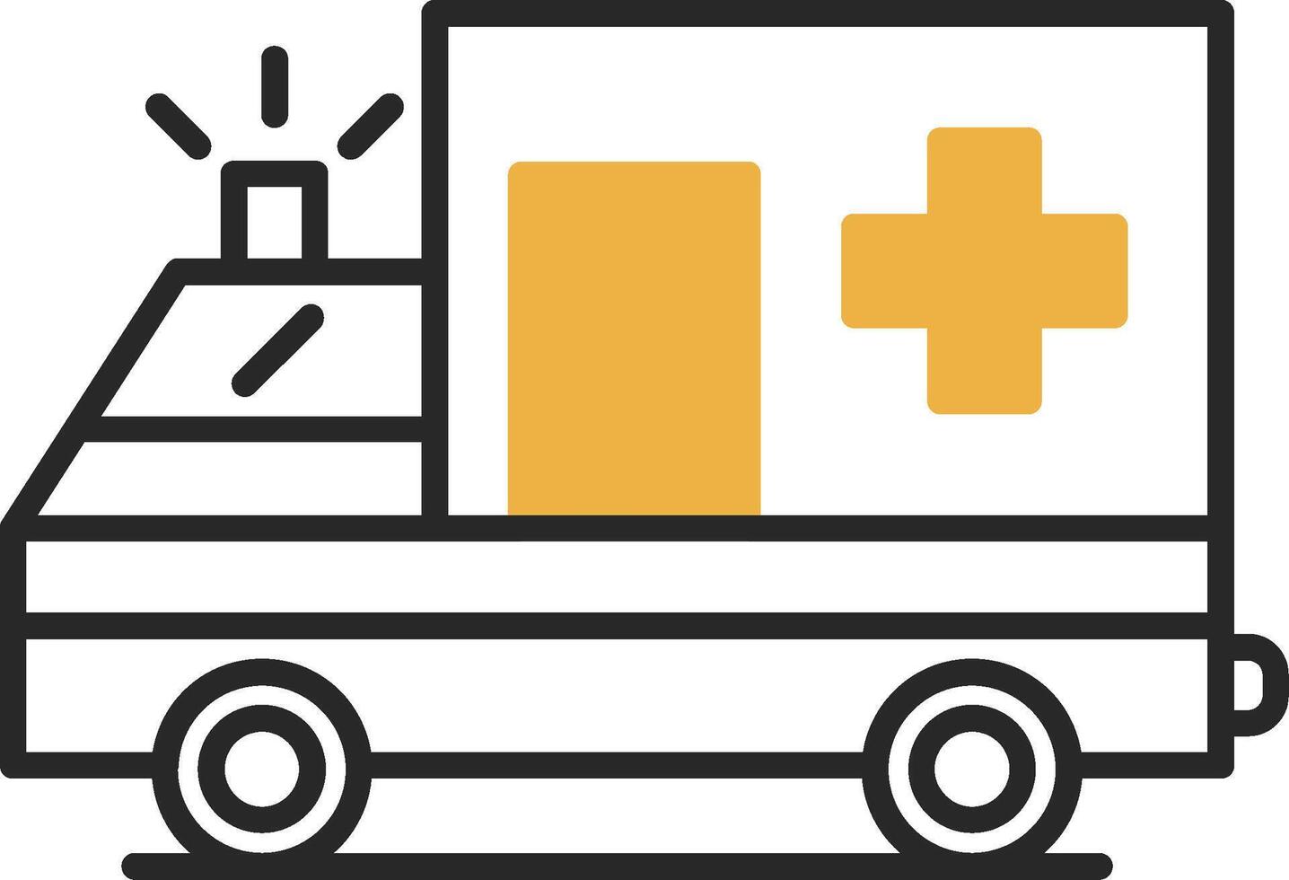 Ambulance Skined Filled Icon vector