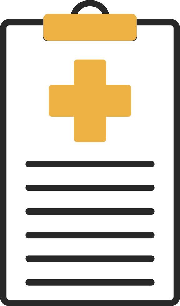 Medical Chart Skined Filled Icon vector