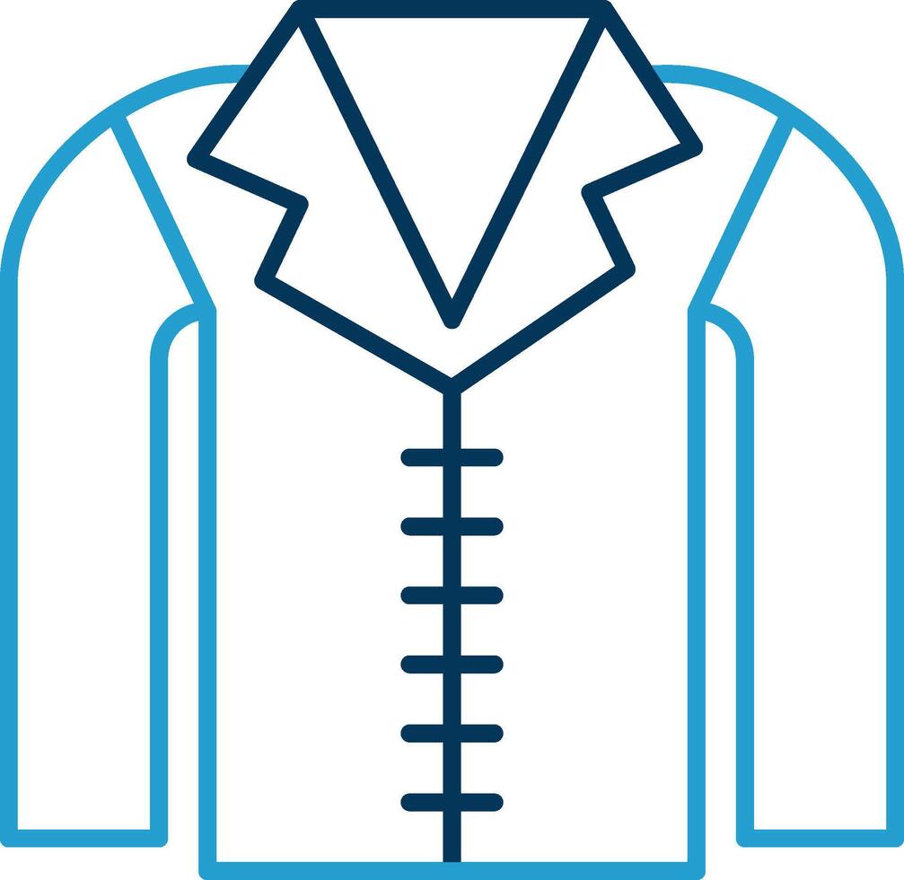 Coat Line Blue Two Color Icon vector