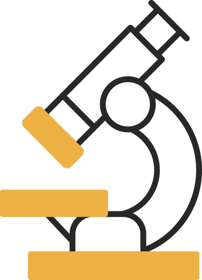 Microscope Skined Filled Icon vector