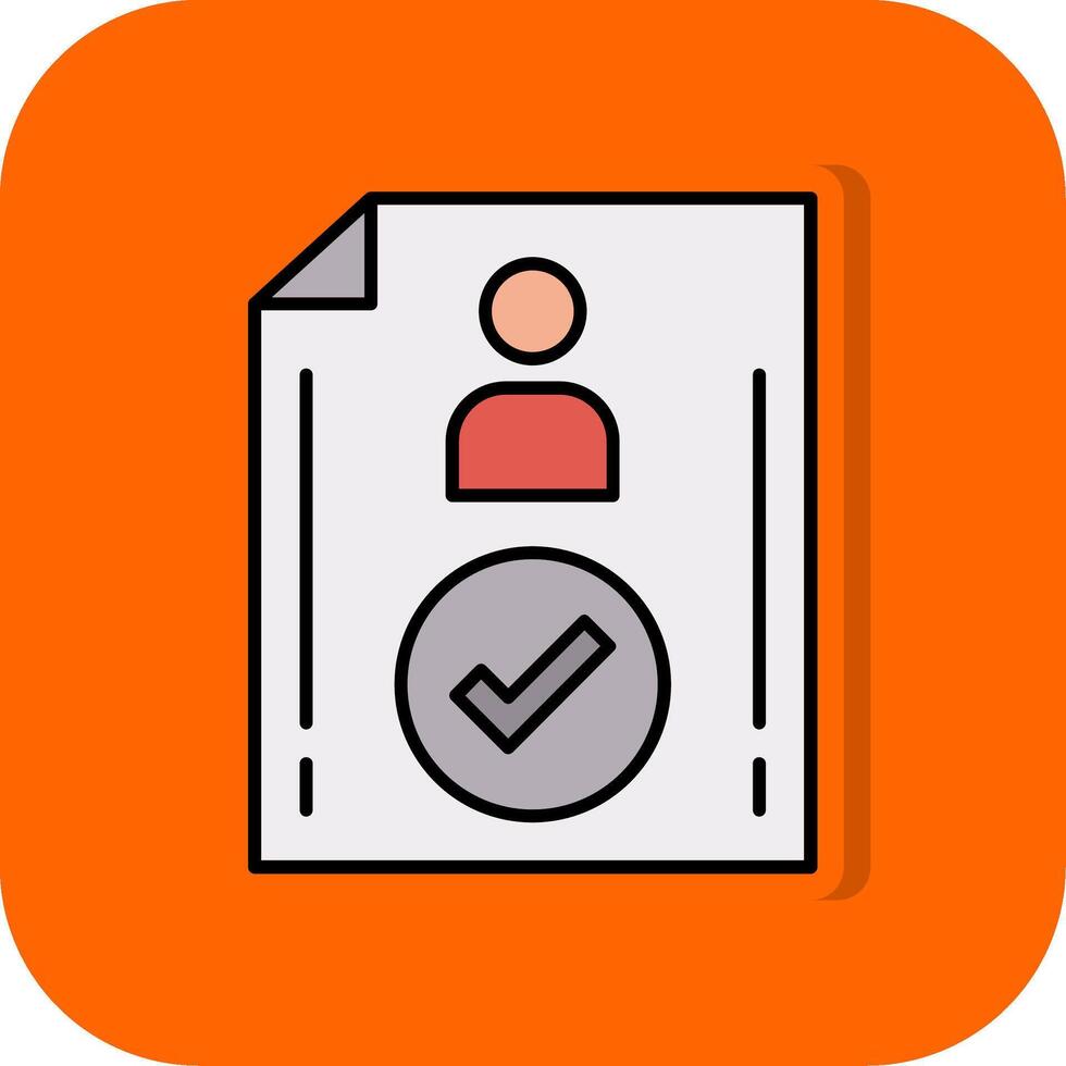 verificado lleno naranja antecedentes icono vector