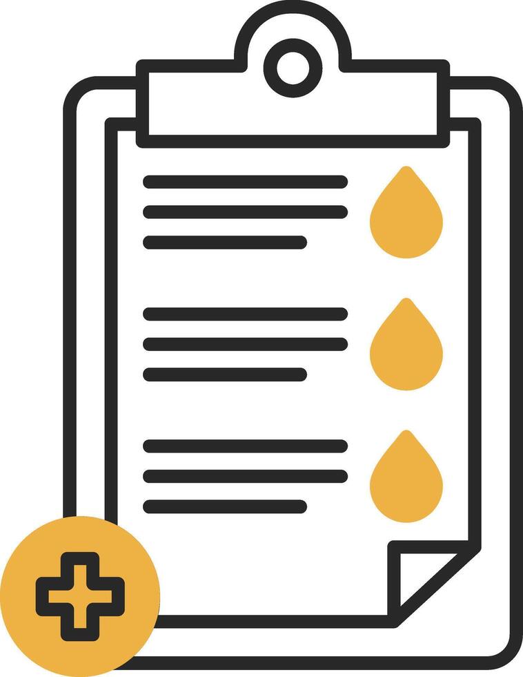 Medical Test Skined Filled Icon vector
