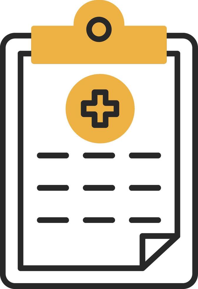 Medical Report Skined Filled Icon vector
