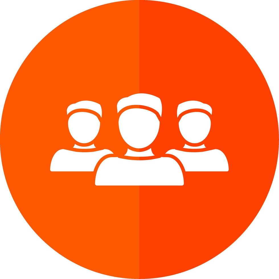 Forum Glyph Red Circle Icon vector
