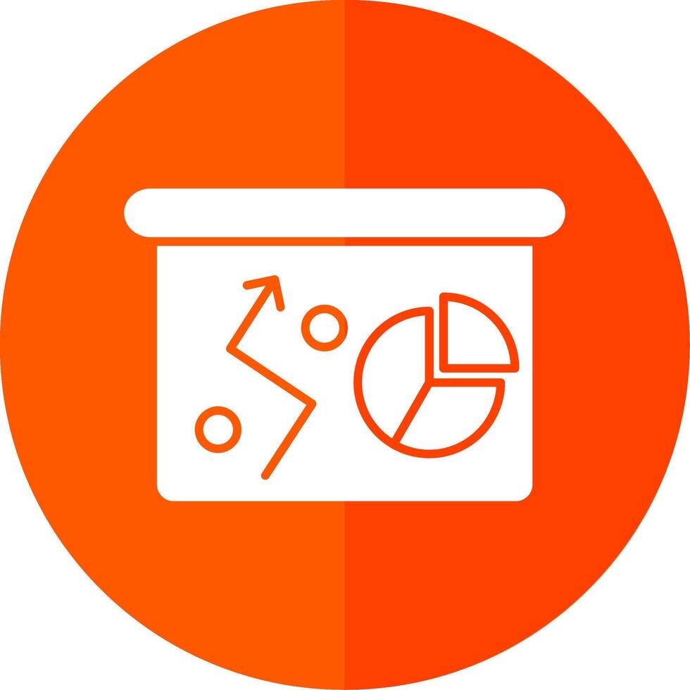 Business Strategy Glyph Red Circle Icon vector