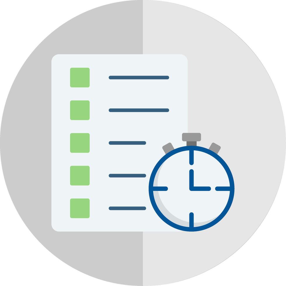 Track Of Time Flat Scale Icon vector