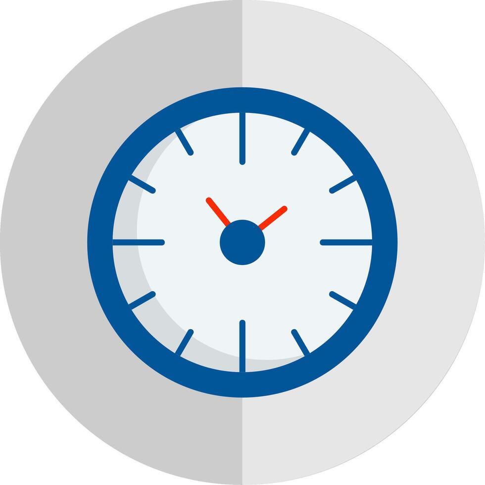 reloj hora plano escala icono vector