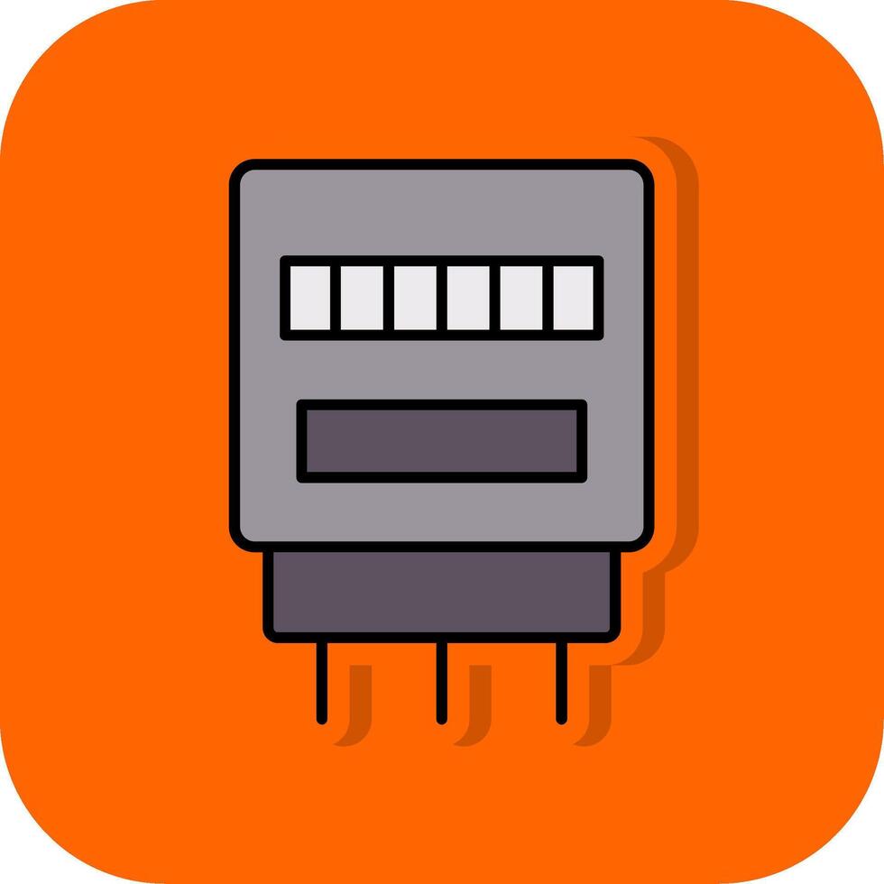 eléctrico mostrador lleno naranja antecedentes icono vector
