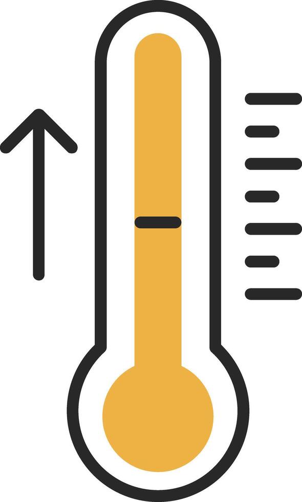 Thermometer Skined Filled Icon vector