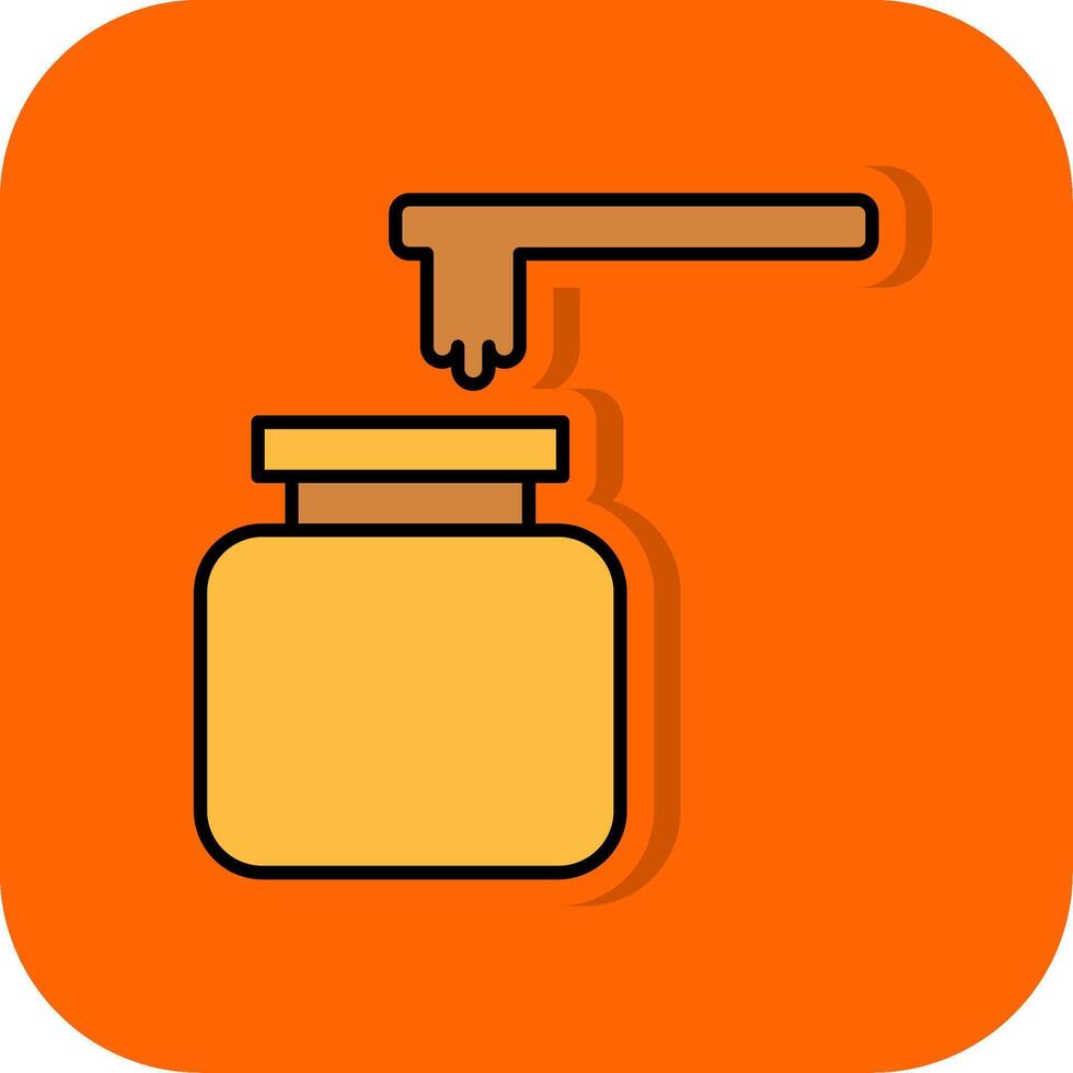 Wax Filled Orange background Icon vector