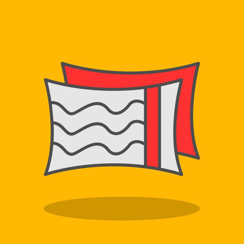 Pillow Filled Shadow Icon vector