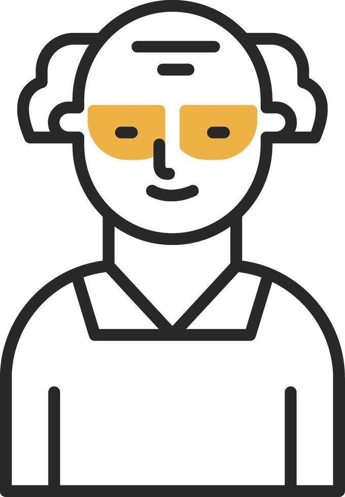 Scientist Skined Filled Icon vector