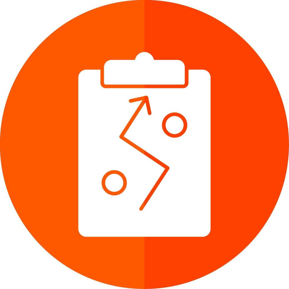 Strategy Glyph Red Circle Icon vector