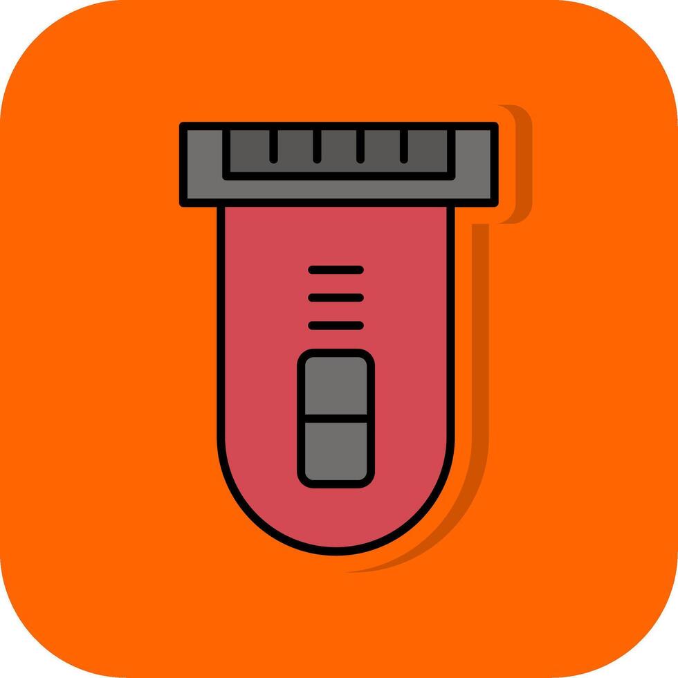 Electric Razor Filled Orange background Icon vector