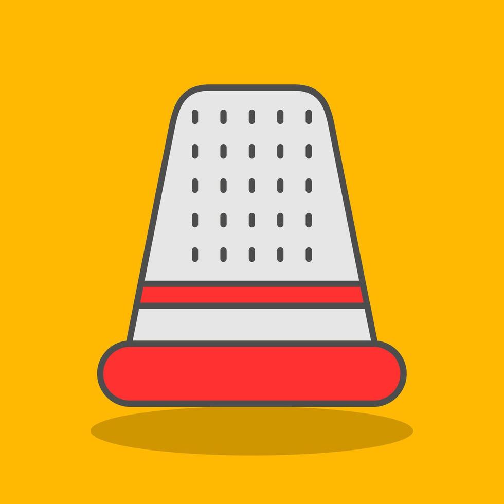 Thimble Filled Shadow Icon vector