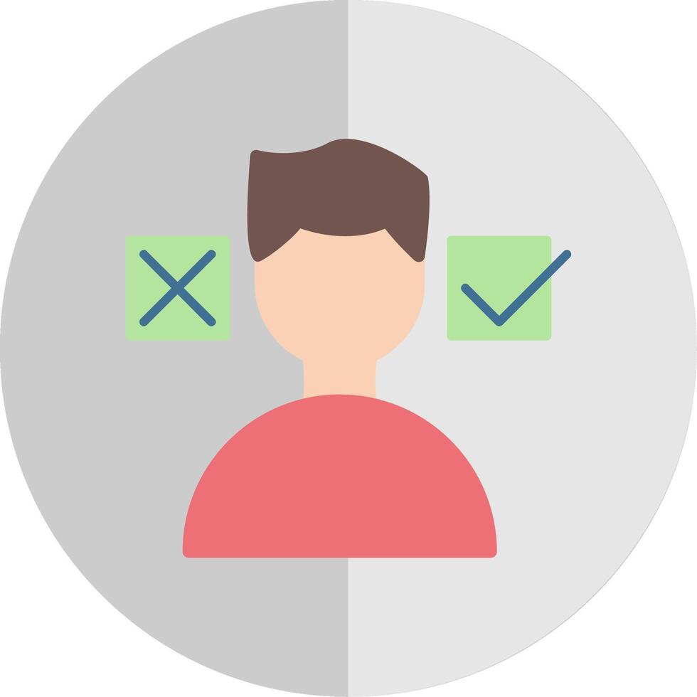 Decision Making Flat Scale Icon vector