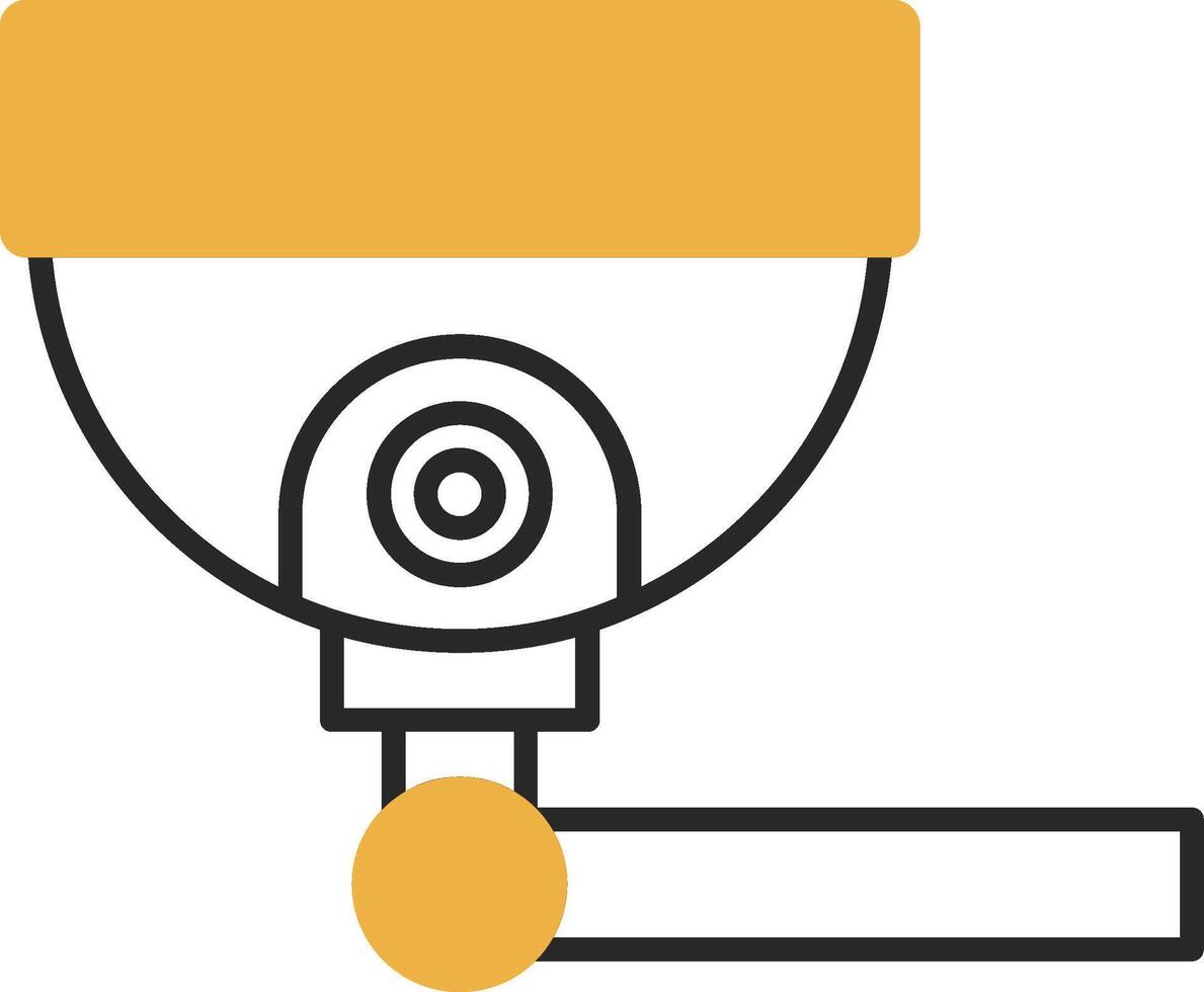 Security Camera Skined Filled Icon vector