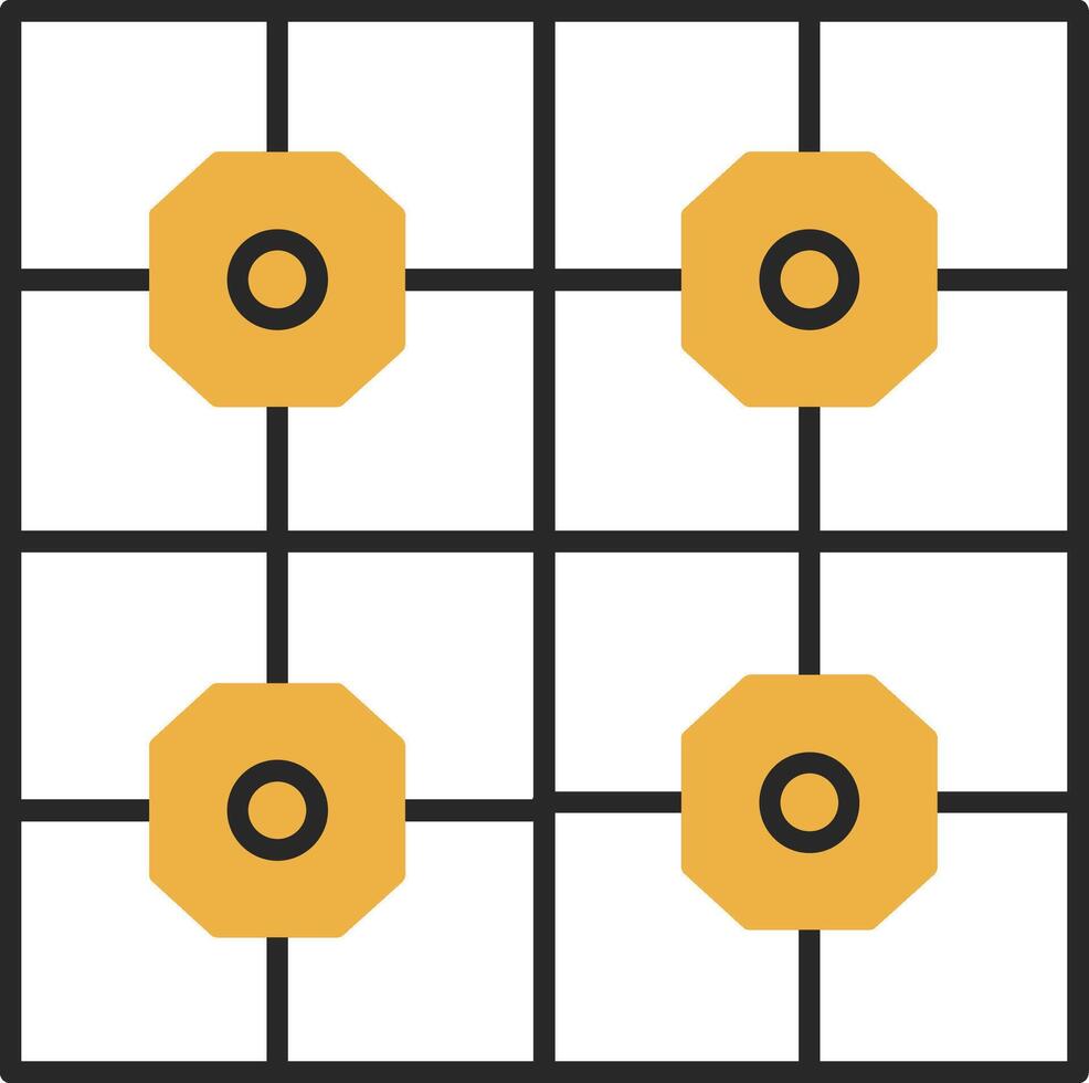 Floor Tiles Skined Filled Icon vector