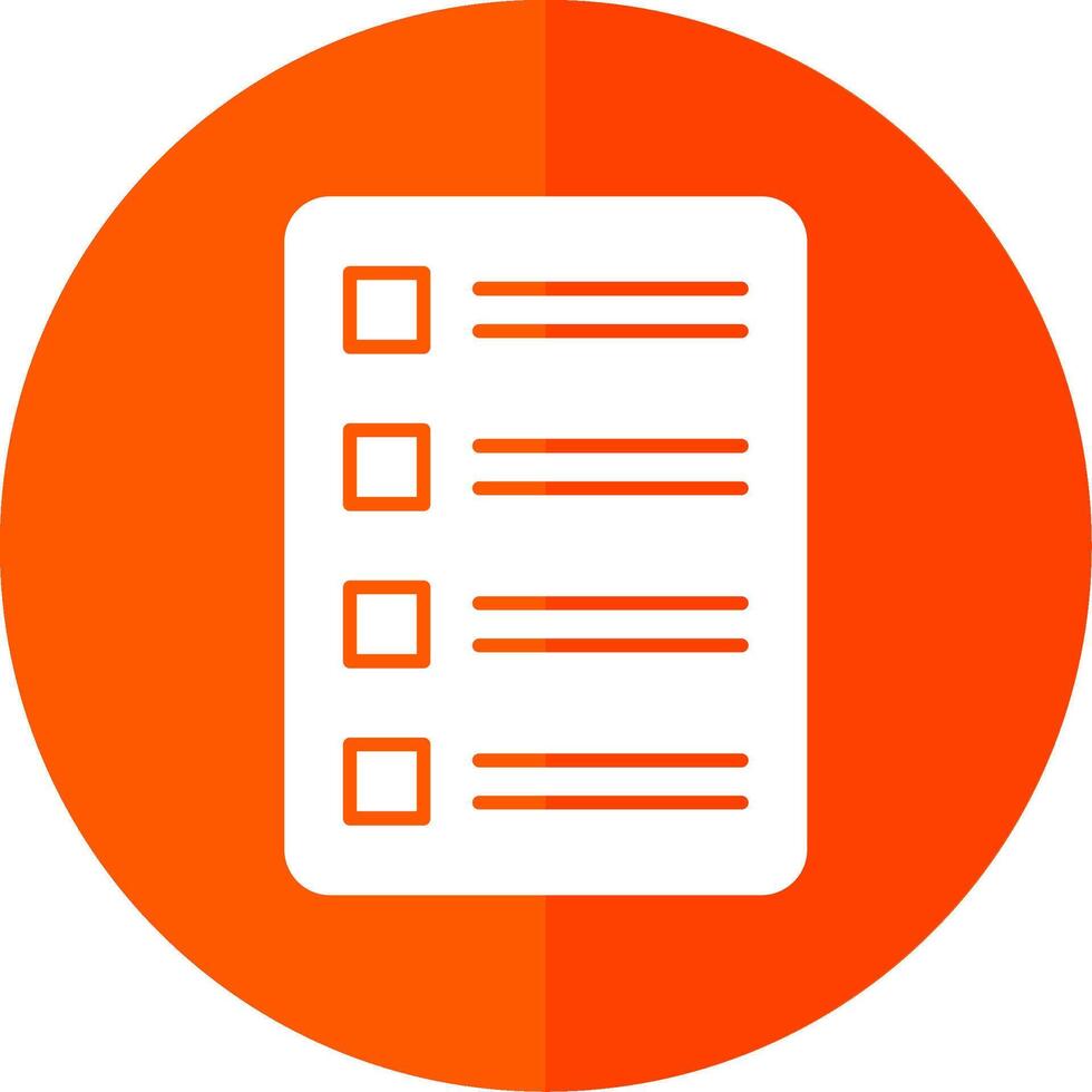 Task List Glyph Red Circle Icon vector
