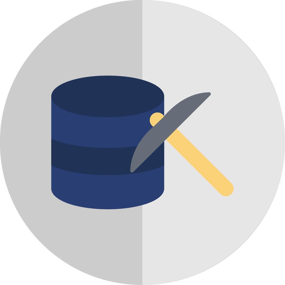 Data Mining Flat Scale Icon vector