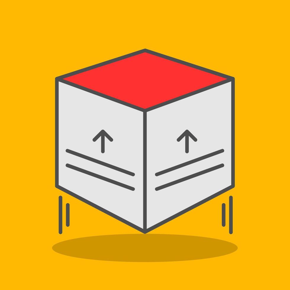 CardBoard Filled Shadow Icon vector