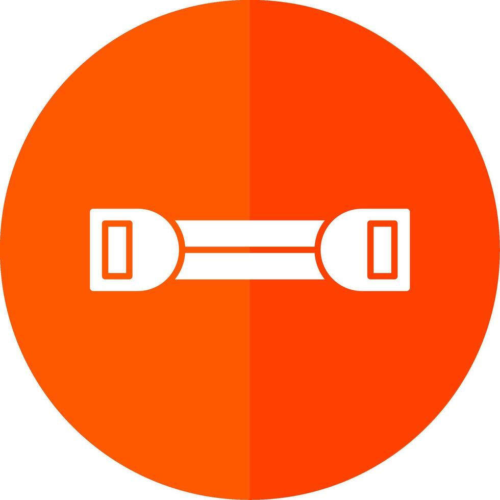 Chest Expander Glyph Red Circle Icon vector