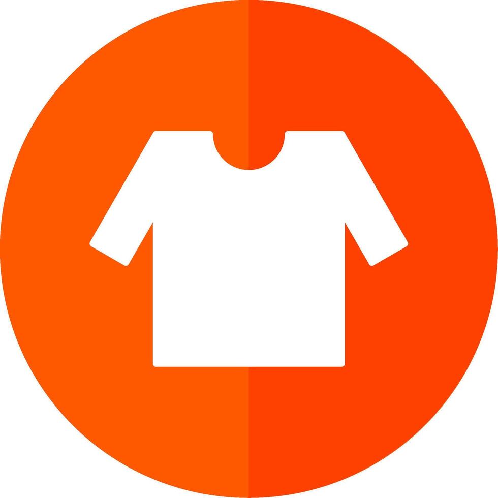 Shirt Glyph Red Circle Icon vector
