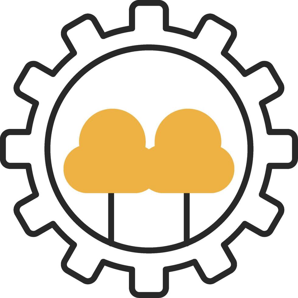 Forest Management Skined Filled Icon vector