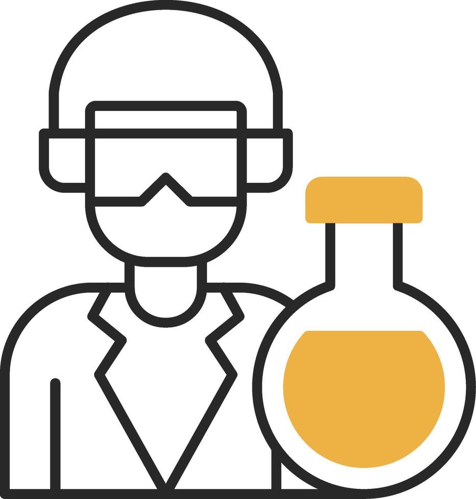 Chemist Skined Filled Icon vector