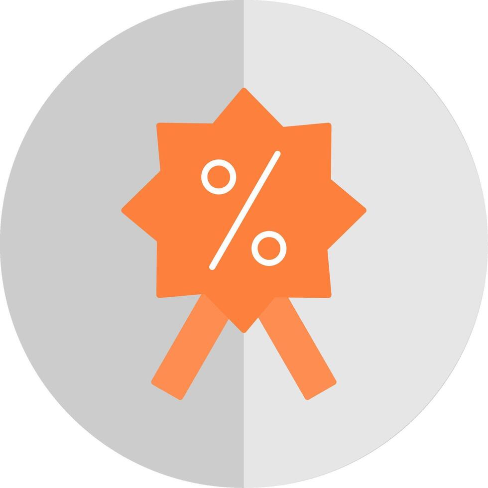 Discount Badge Flat Scale Icon vector